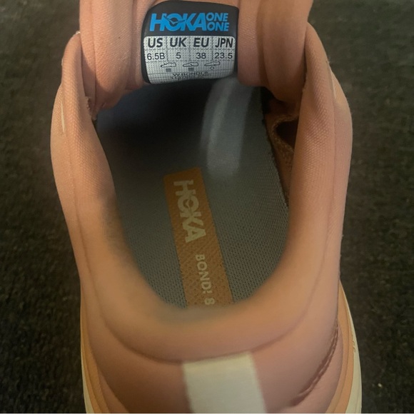 Hoka One One Bondi 8 Running Shoes Women’s Size 6.5 B Cream - Picture 7 of 11